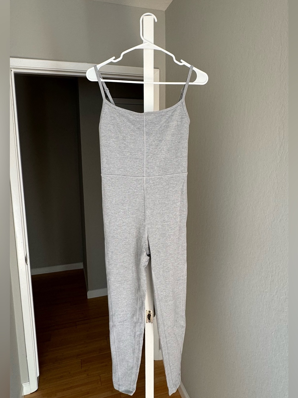 Aritzia Gray Sleeveless Jumpsuit with Spaghetti Straps